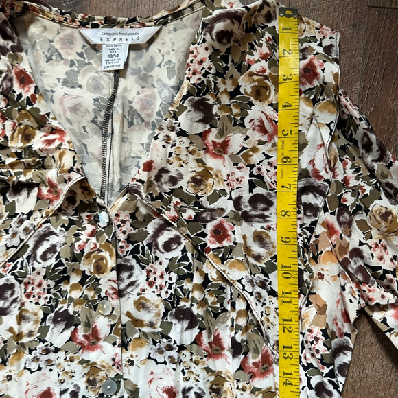 Women's Express Floral Midi Dress 13/ 14 size Vintage - Picture 10 of 14